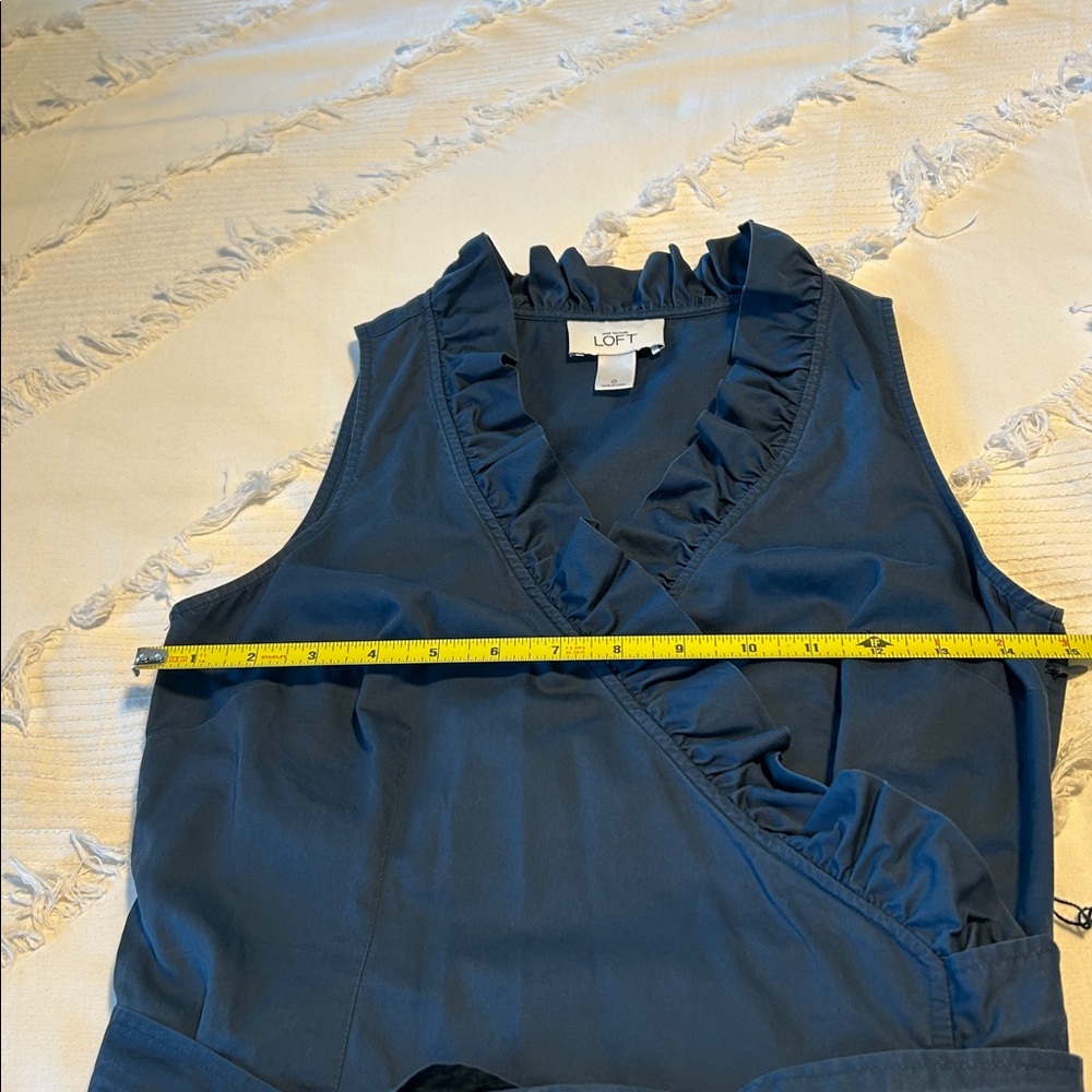Cute! Navy Ruffle Midi Dress - Picture 6 of 8